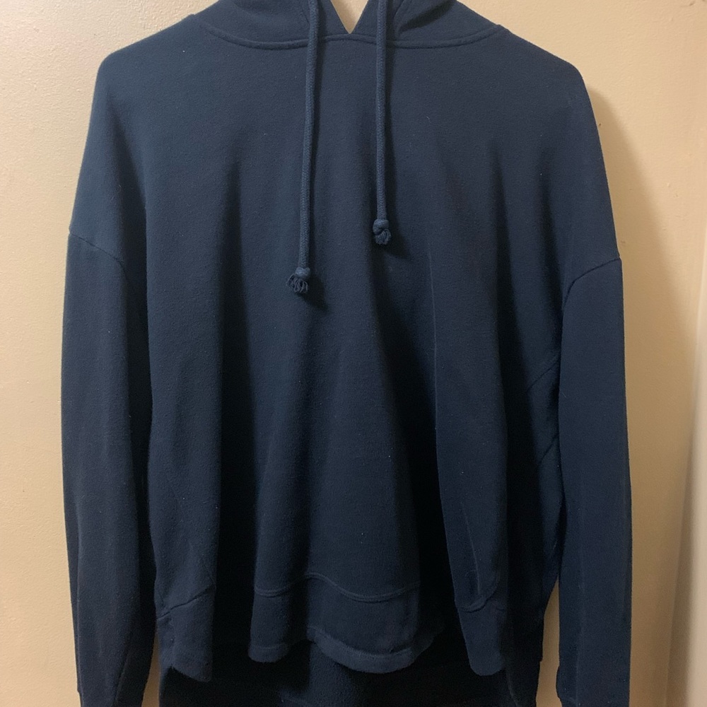 Womens black hooded pullover sweater